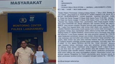 Motor Ditahan, Rp1,5 Juta Diminta Tanpa Kwitansi: Warga Labura Laporkan Dugaan Pemerasan Debt Collector ke Polisi