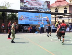 Sinergitas TNI-Polri dan Stakeholder Warnai Turnamen Voli Persahabatan Hari Bhayangkara ke-80