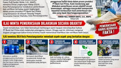 Ketua ILAJ Minta DLH Pematangsiantar Periksa Penggunaan Bahan Kimia PT Bumi Sari Prima, Dorong Transparansi dan Jaminan Keamanan Produk Tepung